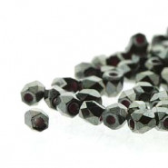 Abalorios facetadas True2™ Fire Polished 2mm - Jet hematite